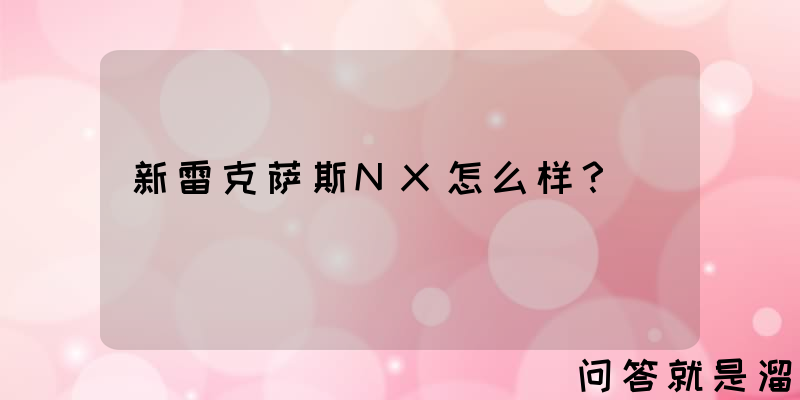 新雷克萨斯NX怎么样？